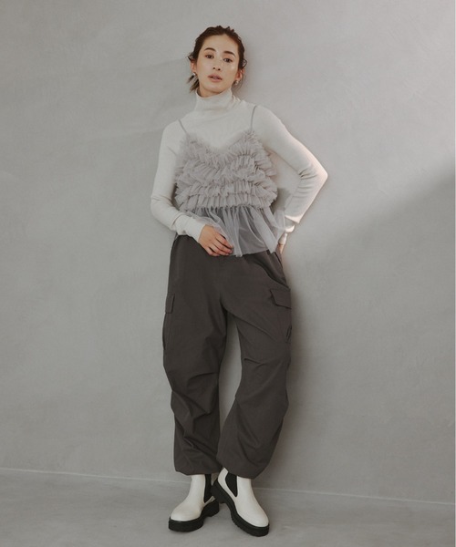 emmi（エミ）の「【emmi atelier】チュールトップス（シャツ