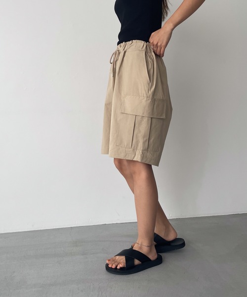 CANAL JEAN(キャナルジーン)の「choice_cnl カーゴハーフパンツ(カーゴパンツ・レディース・ベージュ/ダークグレー・LARGE/X-LARGE)」の15枚目の写真