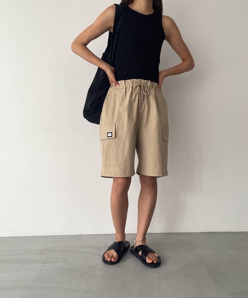 CANAL JEAN(キャナルジーン)の「choice_cnl カーゴハーフパンツ(カーゴパンツ・レディース・ベージュ/ダークグレー・LARGE/X-LARGE)」の18枚目の写真