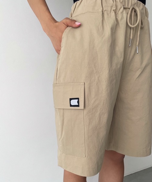 CANAL JEAN(キャナルジーン)の「choice_cnl カーゴハーフパンツ(カーゴパンツ・レディース・ベージュ/ダークグレー・LARGE/X-LARGE)」の10枚目の写真