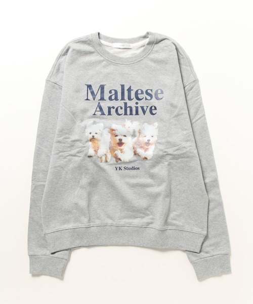 Chick（チック）の「WHITE DOG プリント スウェット（スウェット・レディース・ネイビー/グレー・FREE）」の10枚目の写真