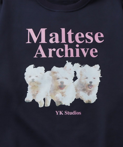 Chick（チック）の「WHITE DOG プリント スウェット（スウェット・レディース・ネイビー/グレー・FREE）」の13枚目の写真