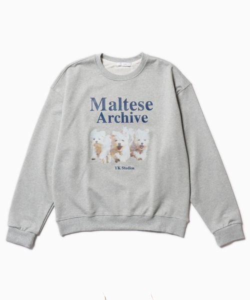 Chick（チック）の「WHITE DOG プリント スウェット（スウェット・レディース・ネイビー/グレー・FREE）」の19枚目の写真