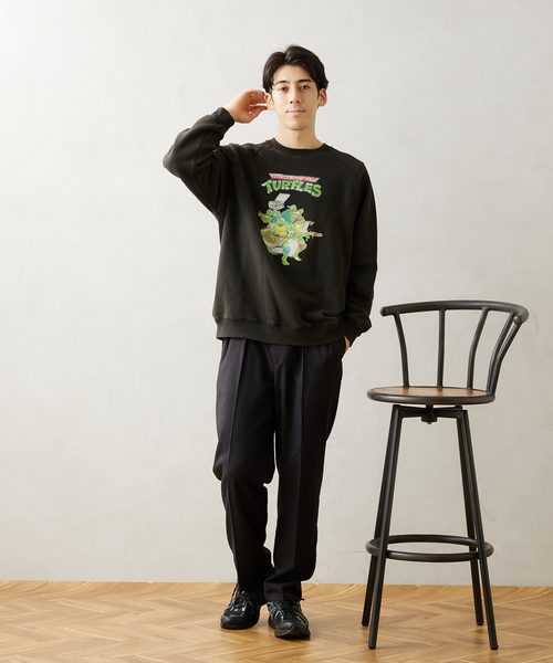 JOURNAL STANDARD relume（ジャーナルスタンダード　レリューム）の「TR ストライプ ワイドテーパードスラックス（スラックス・メンズ・グレー/ブラウン/ブラック・MEDIUM/LARGE）」の7枚目の写真