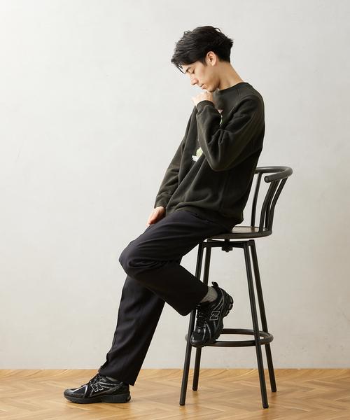 JOURNAL STANDARD relume（ジャーナルスタンダード　レリューム）の「TR ストライプ ワイドテーパードスラックス（スラックス・メンズ・グレー/ブラウン/ブラック・MEDIUM/LARGE）」の11枚目の写真