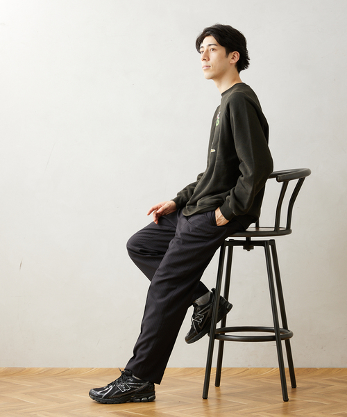 JOURNAL STANDARD relume（ジャーナルスタンダード　レリューム）の「TR ストライプ ワイドテーパードスラックス（スラックス・メンズ・グレー/ブラウン/ブラック・MEDIUM/LARGE）」の12枚目の写真