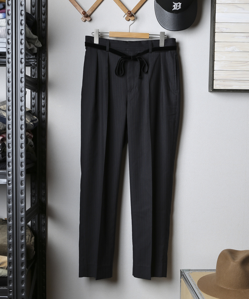 JOURNAL STANDARD relume（ジャーナルスタンダード　レリューム）の「TR ストライプ ワイドテーパードスラックス（スラックス・メンズ・グレー/ブラウン/ブラック・MEDIUM/LARGE）」の20枚目の写真