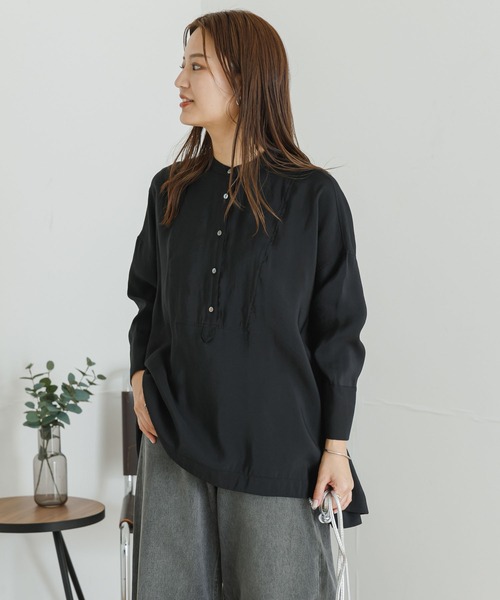 URBAN RESEARCH（アーバンリサーチ）の「フロントデザインドルマンブラウス（シャツ/ブラウス・レディース・ブルー/オフホワイト/ブラック・FREE）」の7枚目の写真