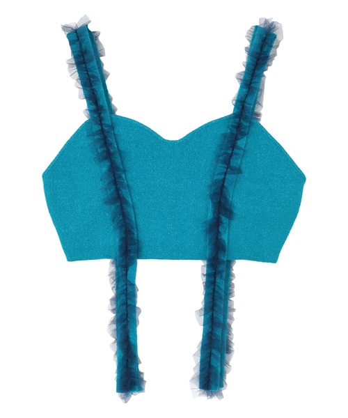 miette（ミエット）の「チュールフリルニットビスチェ（キャミソール・レディース・ブラック/ブルー/ピンク・FREE）」の18枚目の写真