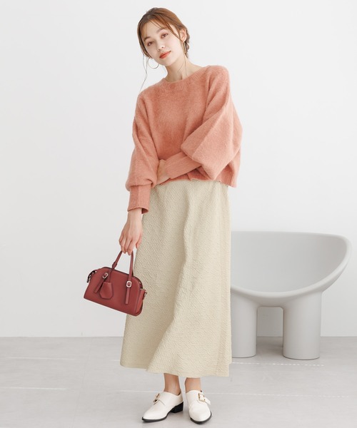 mysty woman（ミスティウーマン）の「【WEB限定】マッシュルームリブニット2　977527（ニット/セーター・レディース・ピンク/ベージュ/カーキ/ライトブルー/ネイビー・FREE）」の6枚目の写真