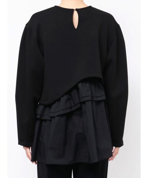 ELENDEEK（エレンディーク）の「ティアードヘムレイヤードカットソー（Tシャツ/カットソー・レディース・その他1/ブラック/グレー・FREE）」の14枚目の写真