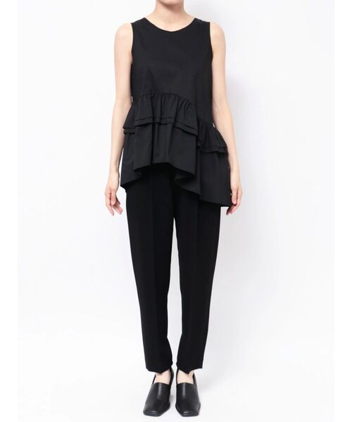 ELENDEEK（エレンディーク）の「ティアードヘムレイヤードカットソー（Tシャツ/カットソー・レディース・その他1/ブラック/グレー・FREE）」の18枚目の写真