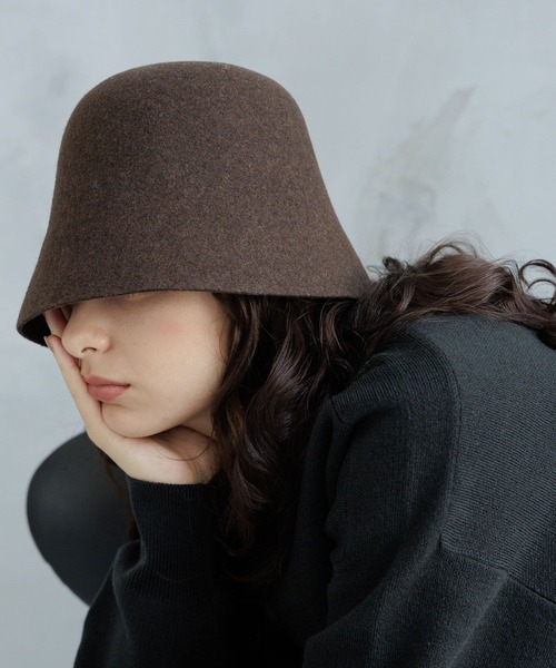 LAKOLE（ラコレ）の「バスクベルハット / 960787（ハット・レディース・ブラック/ブラウン/オフホワイト/キャメル・FREE）」の3枚目の写真