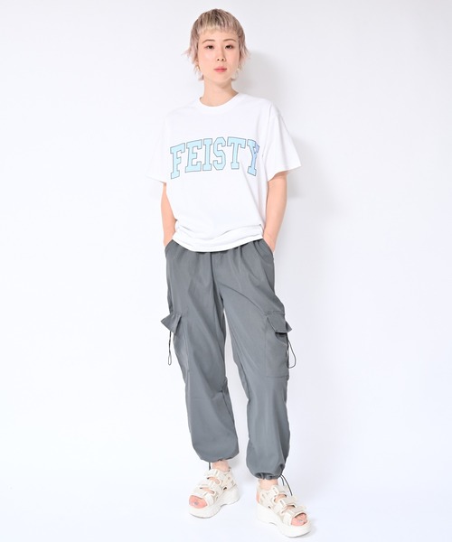 Kry clothing 留守番ののかコラボ　カーゴパンツ白 らいコラボ】サイドラインカーゴパンツ/ SETUP対応（カーゴ