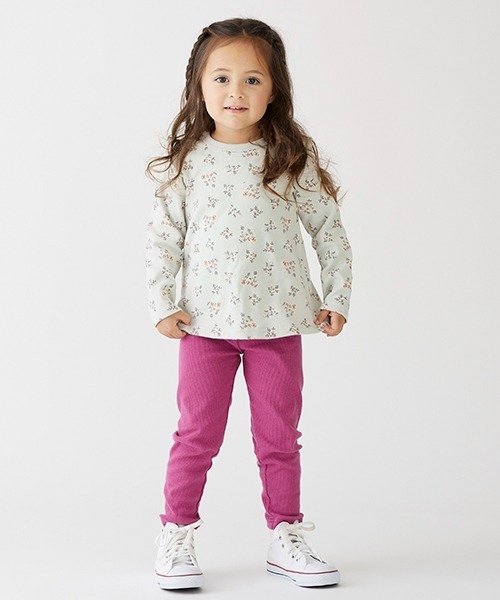 petit main（プティマイン）の「【プティプラ】GIRLS10分丈レギンス（レギンス/スパッツ・キッズ・ネイビー/マルチ/アイボリー/ピンク/ブルー/チャコール/ブラック・130cm/120cm/80ｃｍ/90cm/100cm/110cm）」の6枚目の写真