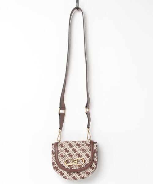 Guess（ゲス）の「FLEET Mini Saddle Crossbody クロスボディバッグ レディース（ショルダーバッグ・レディース・ブラウン/ネイビー・ONE SIZE）」の7枚目の写真