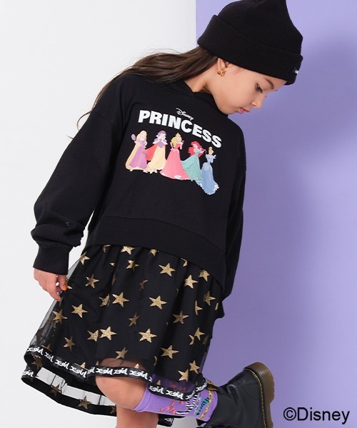 X-girl Stages（エックスガールステージス）の「ディズニー　プリンセス長袖ワンピース（ワンピース・キッズ・ブラック/ホワイト・100cm/140cm/130cm/90cm/120cm/110cm）」の18枚目の写真