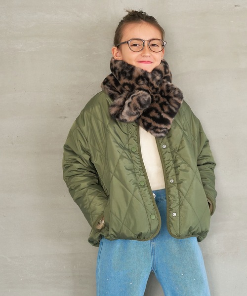 coca(coca)(コカ)の「キッズ 親子お揃いフェイクファーティペット(マフラー・キッズ・ベージュ/レオパード/グレイッシュベージュ/ライトブルー/A/ピンク系その他/ブルー・ONE SIZE)」の17枚目の写真