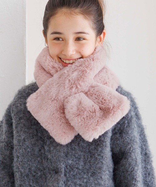 キッズ 親子お揃いフェイクファーティペット（マフラー）｜coca（coca