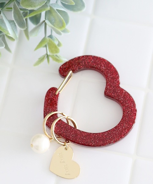 tiny tiny（ティニーティニー）の「ラメチャーム付きカラビナ[tiny tiny(ティニーティニー)]（スマホグッズ・レディース・グレー/イエロー/ピンク/レッド/ライトグレー/ライトブルー・0）」の6枚目の写真