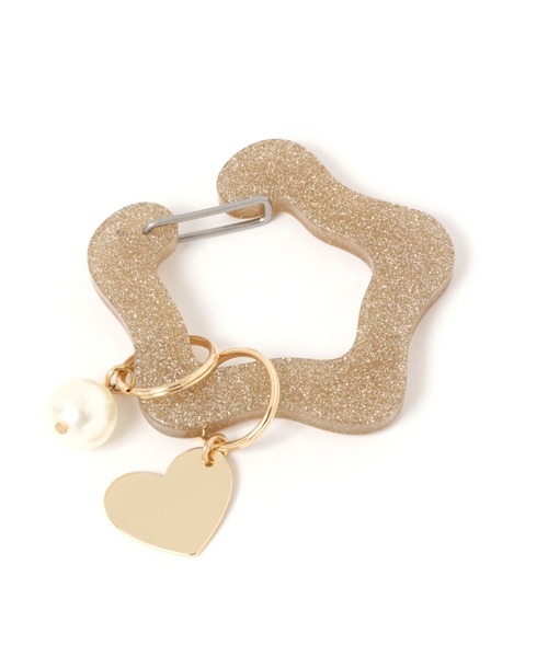 tiny tiny（ティニーティニー）の「ラメチャーム付きカラビナ[tiny tiny(ティニーティニー)]（スマホグッズ・レディース・グレー/イエロー/ピンク/レッド/ライトグレー/ライトブルー・0）」の7枚目の写真