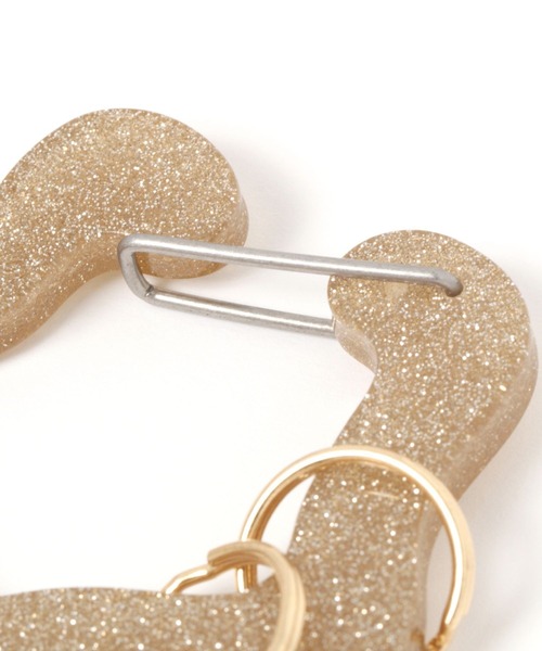 tiny tiny（ティニーティニー）の「ラメチャーム付きカラビナ[tiny tiny(ティニーティニー)]（スマホグッズ・レディース・グレー/イエロー/ピンク/レッド/ライトグレー/ライトブルー・0）」の8枚目の写真