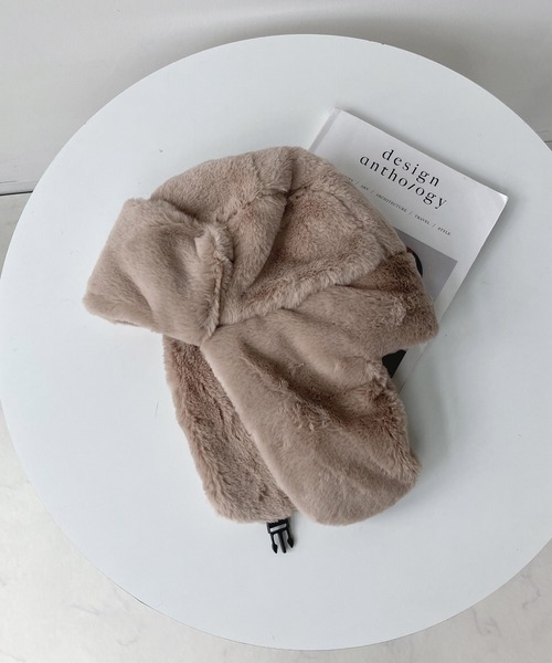 AS KNOW AS plus（アズノゥアズプラス）の「☆アソート ファーフライトキャップ（キャップ・レディース・ブラック/ネイビー/カーキ/ブラック系/ブラウン/ベージュ系/アイボリー系/ブラウン系/グレー系・FREE）」の6枚目の写真