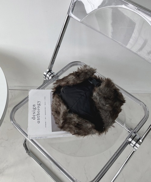 AS KNOW AS plus（アズノゥアズプラス）の「☆アソート ファーフライトキャップ（キャップ・レディース・ブラック/ネイビー/カーキ/ブラック系/ブラウン/ベージュ系/アイボリー系/ブラウン系/グレー系・FREE）」の16枚目の写真