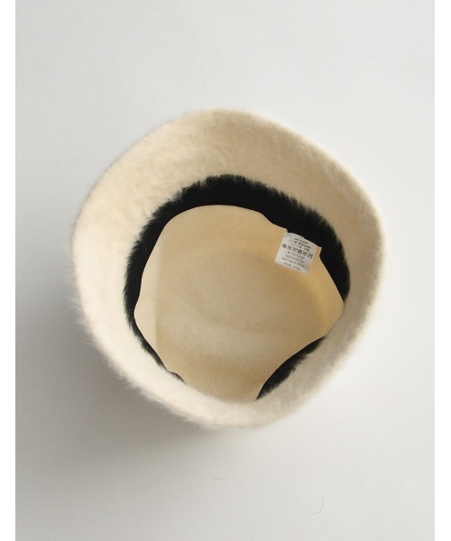 Re:EDIT(リエディ)の「アンゴラ風ファーバケットハット(ハット・レディース・ブラック/アイボリー・FREE)」の5枚目の写真