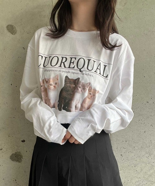 cuorequal（クオレコール）の「ハートシアーハイネックトップス（T