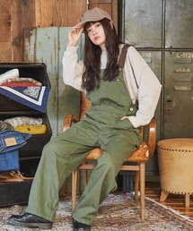 CUBE SUGAR | 無地綿ツイルオーバーオールパンツ(サロペット/オーバーオール)