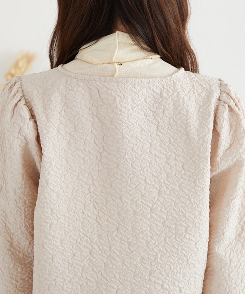 acro（アクロ）の「ポコポコライトJK/AC3425（シャツ/ブラウス・レディース・ブラック/ベージュ・ﾌﾘ-）」の13枚目の写真