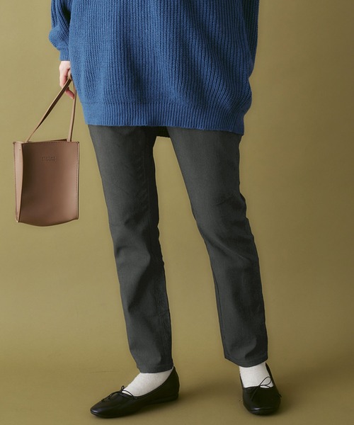 Viola e Viola(ヴィオラエヴィオラ)の「すっきり楽ちん裏起毛チュニックパンツ(その他パンツ・レディース・ネイビー/チャコール/ボルドー/カーキ/ブラック系その他/ブラック/ベージュ/ホワイト/ピンク・LL/3L/S/5L/4L/L/M)」の4枚目の写真