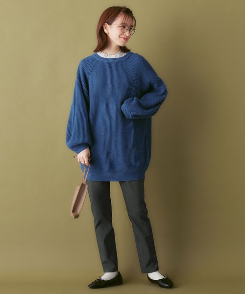Viola e Viola(ヴィオラエヴィオラ)の「すっきり楽ちん裏起毛チュニックパンツ(その他パンツ・レディース・ネイビー/チャコール/ボルドー/カーキ/ブラック系その他/ブラック/ベージュ/ホワイト/ピンク・LL/3L/S/5L/4L/L/M)」の17枚目の写真
