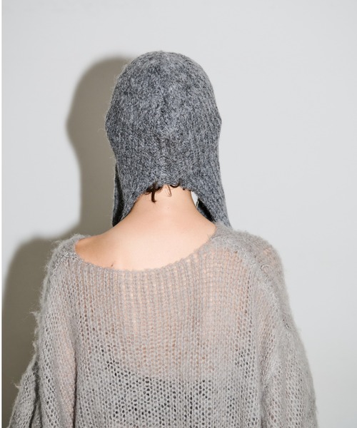 AIC.（エーアイシー）の「畦編みフライトニットキャップ（ニットキャップ/ビーニー・レディース・グレー/ブラック・FREE）」の9枚目の写真