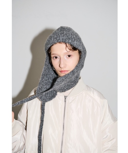 AIC.（エーアイシー）の「畦編みフライトニットキャップ（ニットキャップ/ビーニー・レディース・グレー/ブラック・FREE）」の17枚目の写真