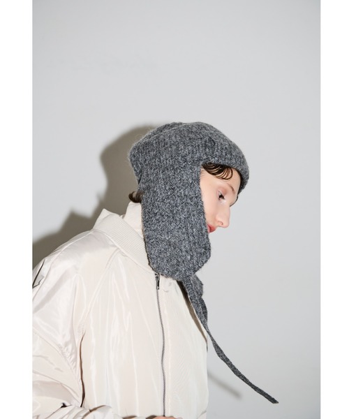 AIC.（エーアイシー）の「畦編みフライトニットキャップ（ニットキャップ/ビーニー・レディース・グレー/ブラック・FREE）」の18枚目の写真