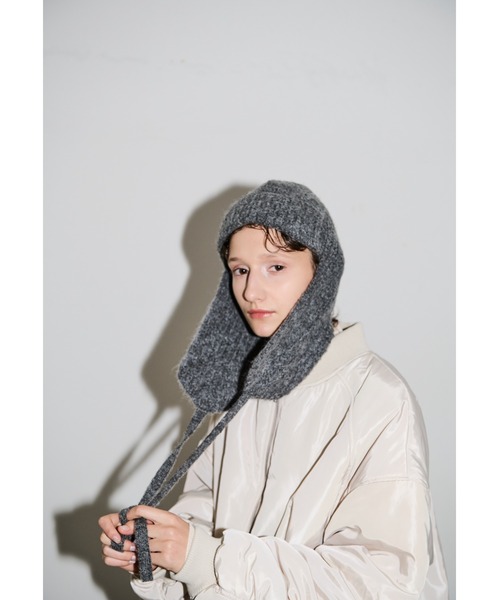 AIC.（エーアイシー）の「畦編みフライトニットキャップ（ニットキャップ/ビーニー・レディース・グレー/ブラック・FREE）」の19枚目の写真