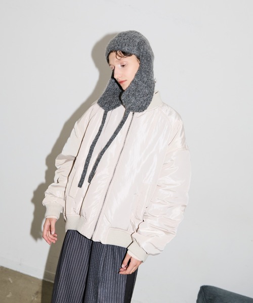 AIC.（エーアイシー）の「畦編みフライトニットキャップ（ニットキャップ/ビーニー・レディース・グレー/ブラック・FREE）」の22枚目の写真