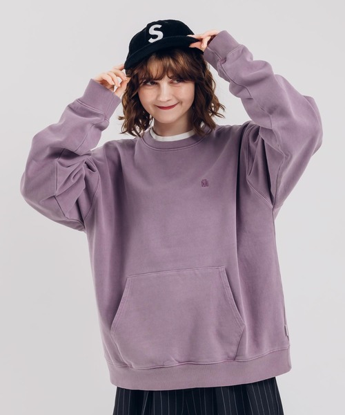 MUHET(ミュエータ)の「ピグメントポケットスウェット(スウェット・レディース・ブラック/ネイビー/パープル・MEDIUM/X-LARGE)」の3枚目の写真