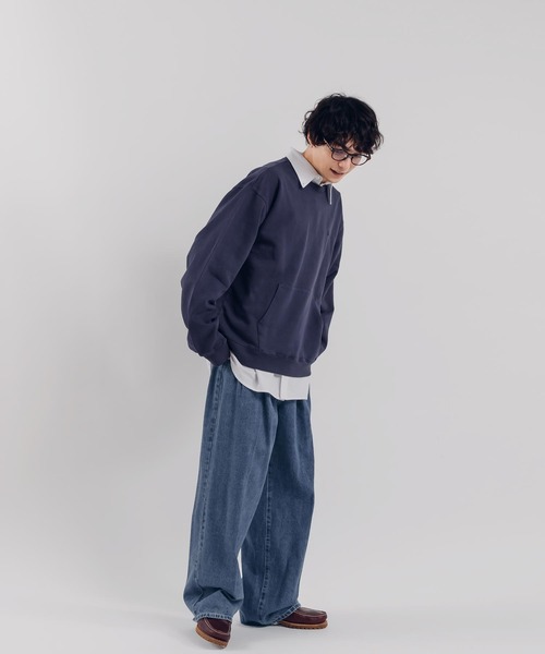 MUHET(ミュエータ)の「ピグメントポケットスウェット(スウェット・レディース・ブラック/ネイビー/パープル・MEDIUM/X-LARGE)」の5枚目の写真