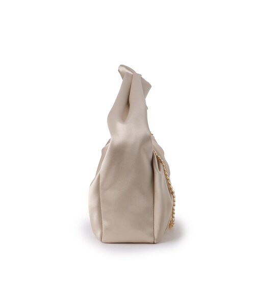 UNTITLED（アンタイトル）の「◆タックハンドバッグ【学校行事・卒入学式・結婚式・七五三・ゲストドレス・パーティードレス】（ハンドバッグ・レディース・ライトベージュ/ブラック/シルバー・99）」の6枚目の写真