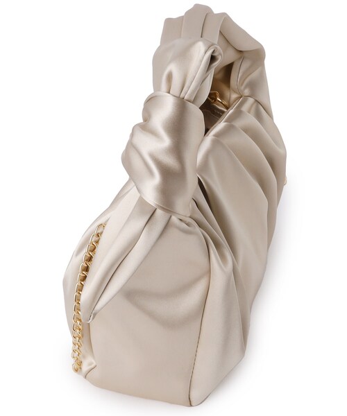 UNTITLED（アンタイトル）の「◆タックハンドバッグ【学校行事・卒入学式・結婚式・七五三・ゲストドレス・パーティードレス】（ハンドバッグ・レディース・ライトベージュ/ブラック/シルバー・99）」の13枚目の写真