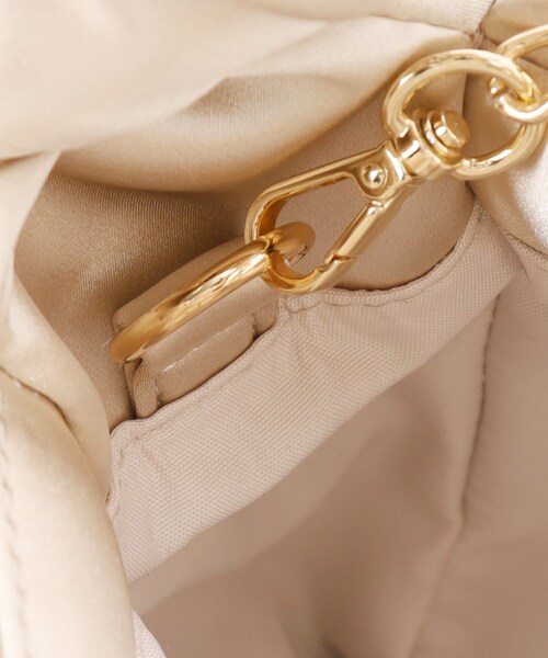 UNTITLED（アンタイトル）の「◆タックハンドバッグ【学校行事・卒入学式・結婚式・七五三・ゲストドレス・パーティードレス】（ハンドバッグ・レディース・ライトベージュ/ブラック/シルバー・99）」の14枚目の写真