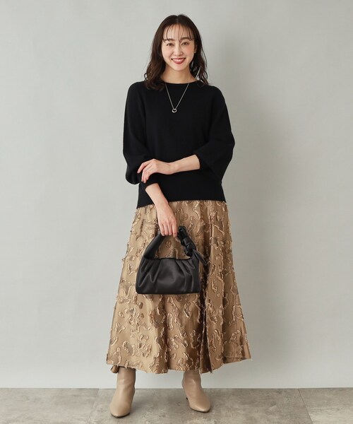 UNTITLED（アンタイトル）の「◆タックハンドバッグ【学校行事・卒入学式・結婚式・七五三・ゲストドレス・パーティードレス】（ハンドバッグ・レディース・ライトベージュ/ブラック/シルバー・99）」の18枚目の写真