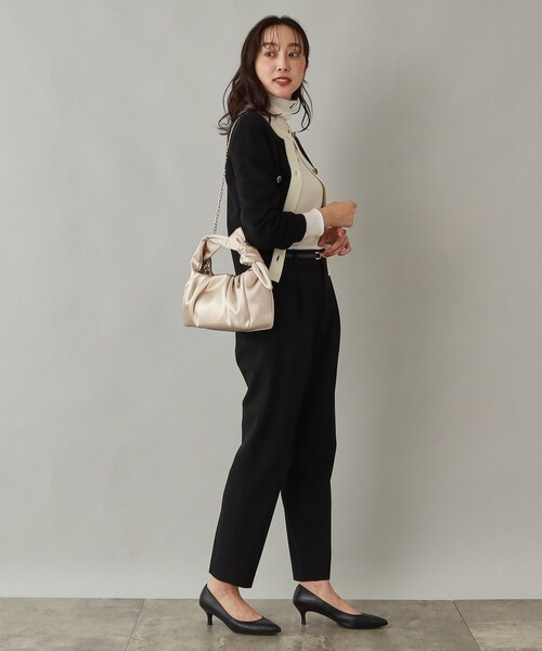 UNTITLED（アンタイトル）の「◆タックハンドバッグ【学校行事・卒入学式・結婚式・七五三・ゲストドレス・パーティードレス】（ハンドバッグ・レディース・ライトベージュ/ブラック/シルバー・99）」の20枚目の写真