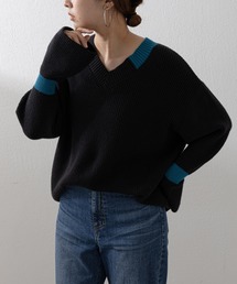 Pal collection | バイカラーニットトップス(ニット/セーター)
