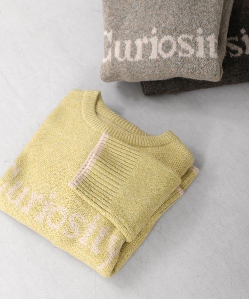 Bou Jeloud（ブージュルード）の「ロゴショート丈配色ニットプルオーバー（ニット/セーター・レディース・ブラウン/ベージュ/イエロー・FREE）」の10枚目の写真