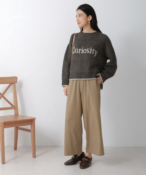 Bou Jeloud（ブージュルード）の「ロゴショート丈配色ニットプルオーバー（ニット/セーター・レディース・ブラウン/ベージュ/イエロー・FREE）」の19枚目の写真