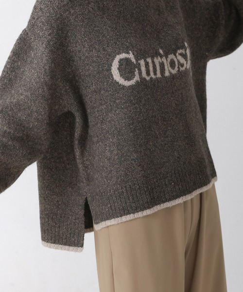 Bou Jeloud（ブージュルード）の「ロゴショート丈配色ニットプルオーバー（ニット/セーター・レディース・ブラウン/ベージュ/イエロー・FREE）」の22枚目の写真